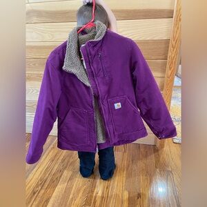 Vintage Carhartt Purple Puffer Jacket with Plush Lining